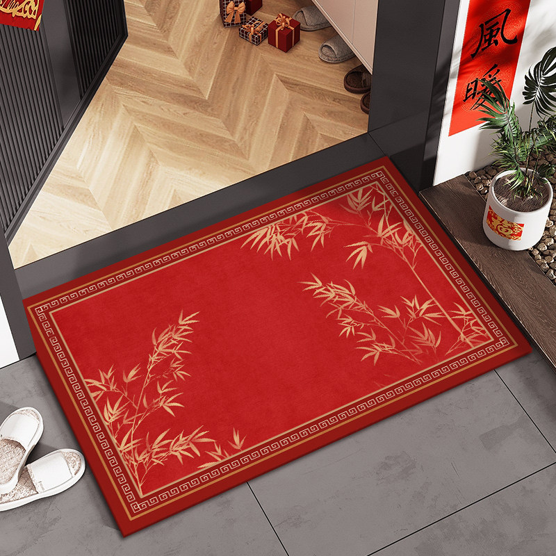 现代中式入户门地垫喜庆红色门口脚垫进门防滑垫过年福字门垫地毯,淘宝优惠券,粉丝福利购,淘宝优惠卷