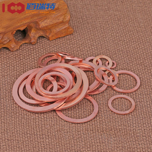 紫铜垫片船用表用密封圈圆形金属退火平垫圈M3M4M5M6M8M10M12-M60 - 图1