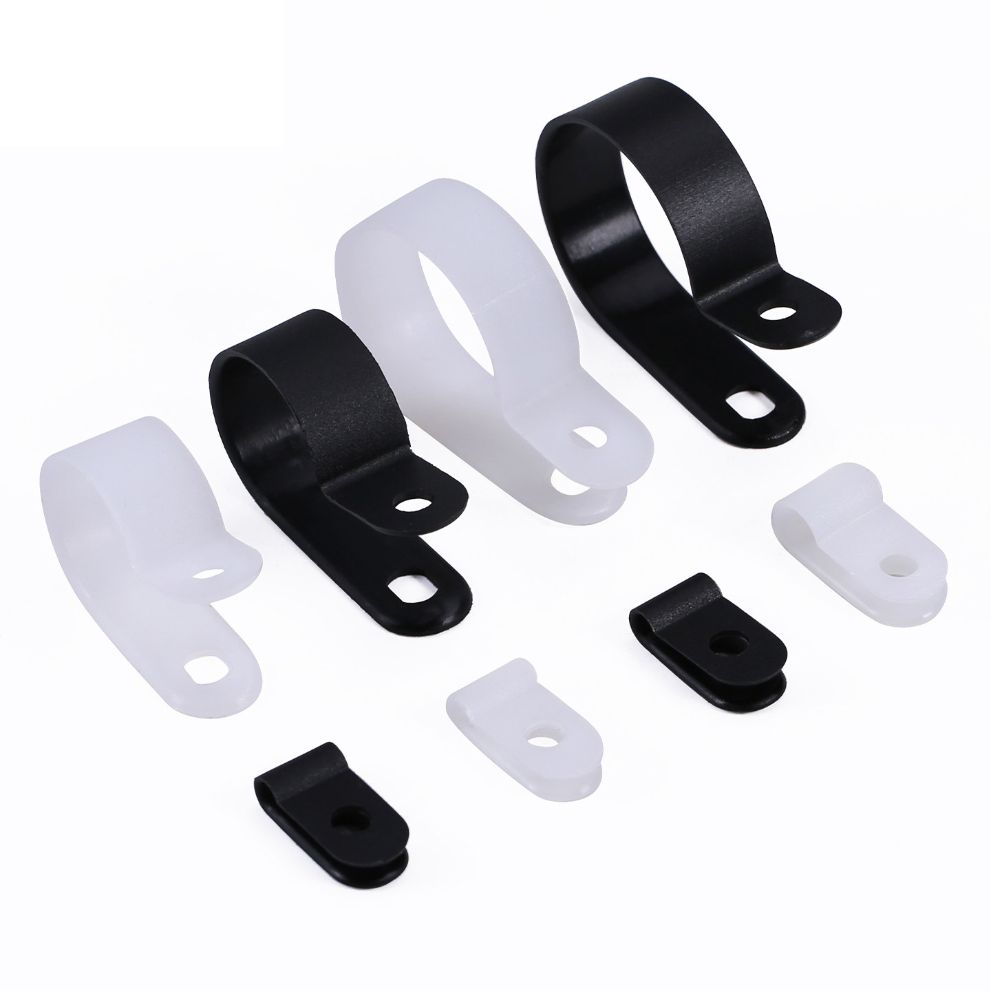 R型理线夹/U形线夹/电线缆定位固定器螺钉塑料夹线环扣线卡配线纽,淘宝优惠券,粉丝福利购,淘宝优惠卷