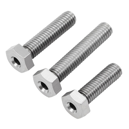 304不锈钢空心外六角穿线通孔螺钉中空螺栓口罩机M4M5M6M8M10-M20 - 图0
