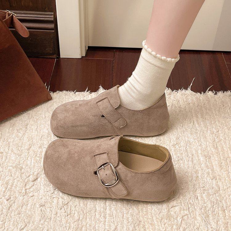 厚底内增高勃肯鞋女深口单鞋圆头一脚蹬懒人鞋休闲鞋2026春季新款,淘宝优惠券,粉丝福利购,淘宝优惠卷