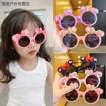 Sunglasses Womens Baby Fashion Cartoon Glasses Cute Butterfly Knots Sunglasses Girls anti-UV sunglasses for a tour