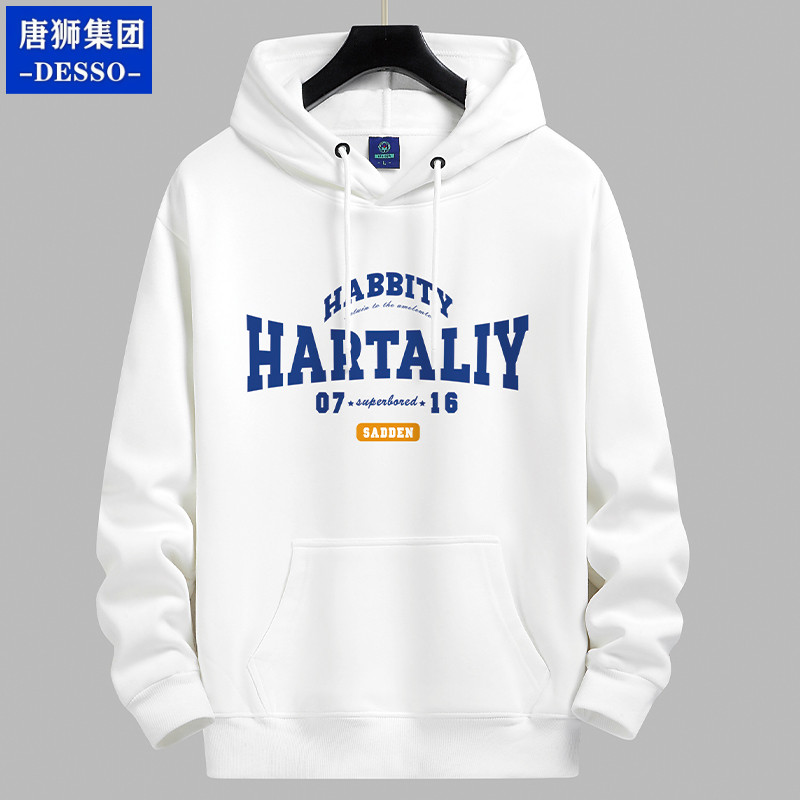 唐狮集团DESSO春秋冬加绒卫衣男连帽重磅棉青年潮牌宽松大码外套 - 图1