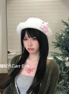 小猫纪元Cat Era轻亚原创设计可爱兔子羊羔绒礼帽秋冬