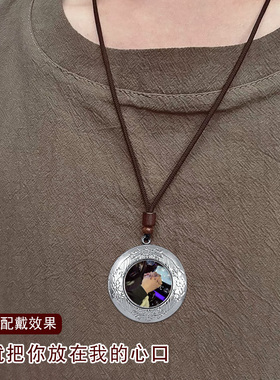 来图定制照片复古毛衣吊坠礼物