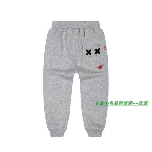 非常小鱼2017秋冬童装37857男童针织绒里双层裤子100-140满百包邮 - 图1