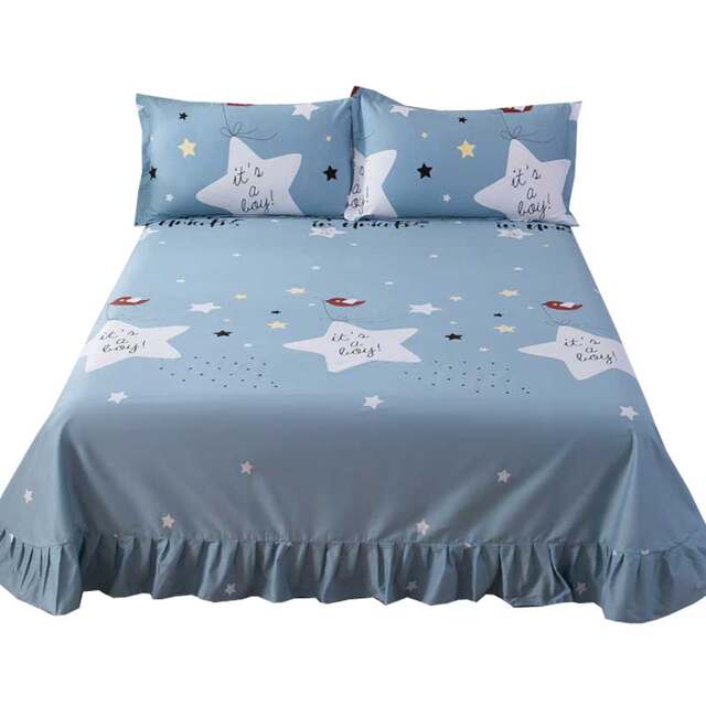 All-season universal pure cotton sheet lace style full cotton