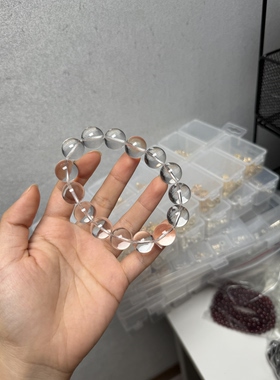 天然水晶 白水晶手串15mm净体双A白水晶手链