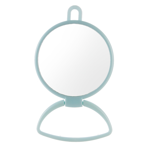 优思居 免打孔化妆镜 壁挂台式两用单面圆形镜可折叠便携式梳妆镜