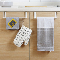 Uth Residence Iron Art Overall Closet Cabinet Door Rag-Free Towel Rack Bathroom Kitchen Single Pole Door Back Type Towel Rod
