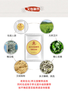 养元堂温灸腰带专用艾灸包电热腰带艾绒包一包2片装保健腰带专用