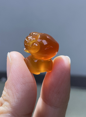 天然冰透俏色羊玛瑙项坠女款