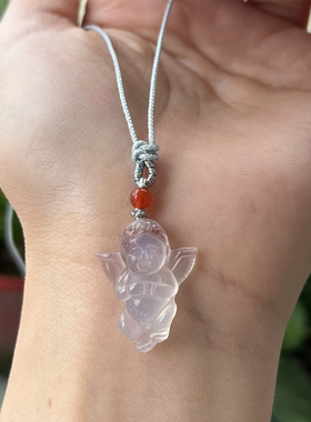 甜美挂件小天使玉髓天然男女学生