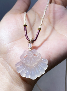 蝶恋花天然冰透玉髓蝴蝶项坠
