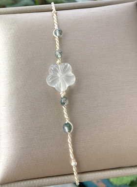 女玉髓瑞丽手工手链原创