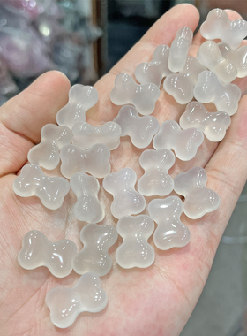 天然玉髓骨头项链小狗骨头猫耳朵