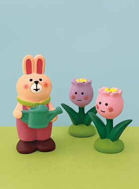 春日花园锄地小猫咪治愈系装饰小摆件办公桌面情绪稳定神器小礼物