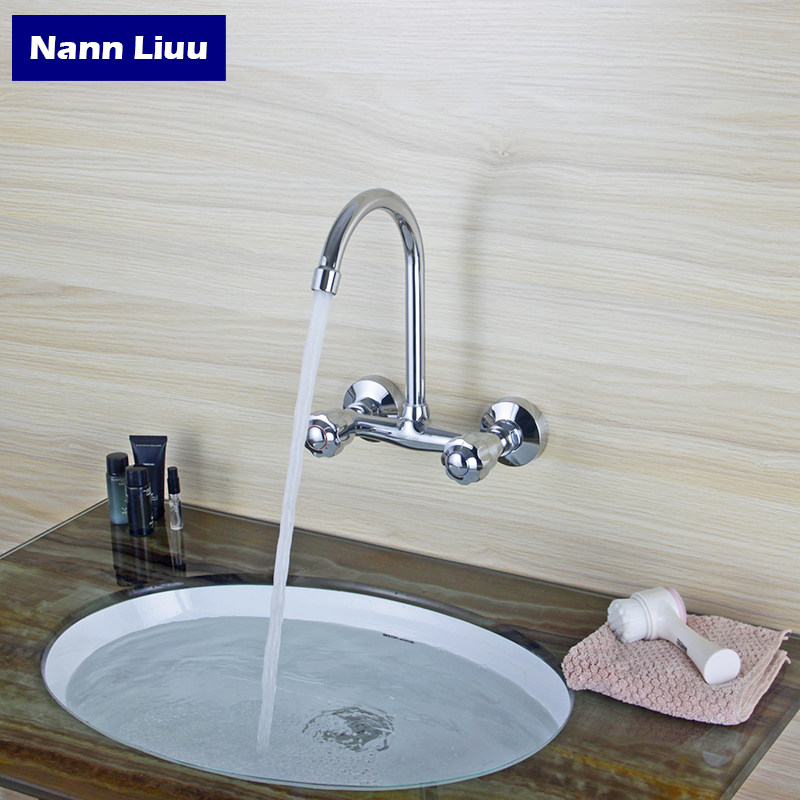 入墙式冷热龙头家用厨房洗菜盆混水阀加长阳台洗手池水槽龙头正品 - 图1