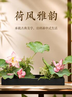盆景花盆方形铁艺客厅阳台轻奢简约微景观造景花器接水盘小号托架