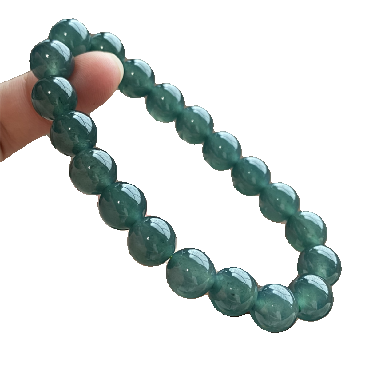 掌中翠翡翠A货冰种起胶深蓝水圆珠手链手串P 9.5-9.8mm,淘宝优惠券,粉丝福利购,淘宝优惠卷