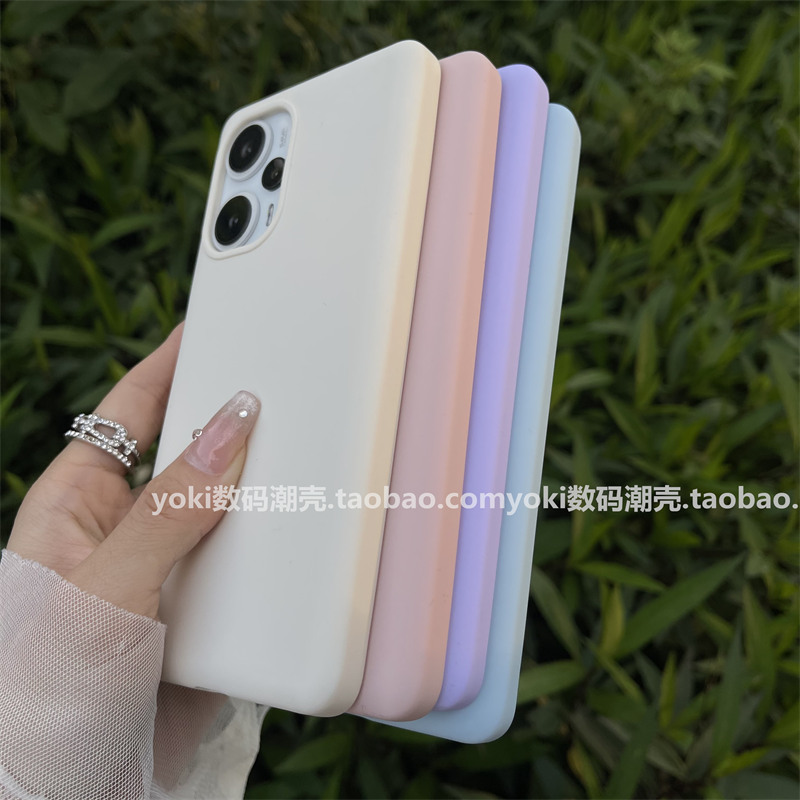 适用于红米Note12turbo手机壳液态硅胶哈利波特全包保护套耐脏防摔滑简约纯色雅致新 - 图0