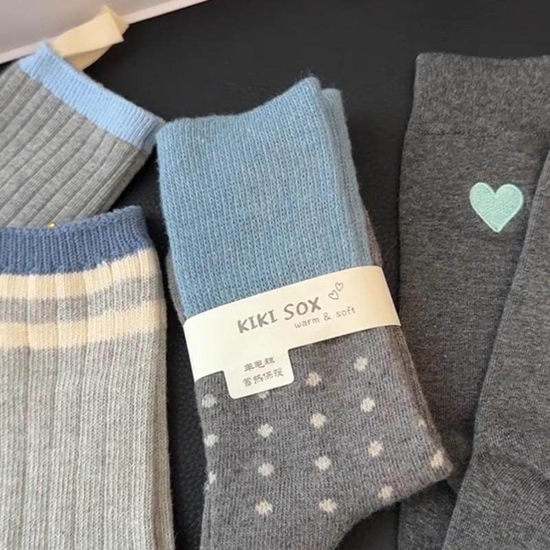 灰色袜子女秋冬款中筒袜纯棉韩国2025新款爆款堆堆袜长筒袜春秋季,淘宝优惠券,粉丝福利购,淘宝优惠卷