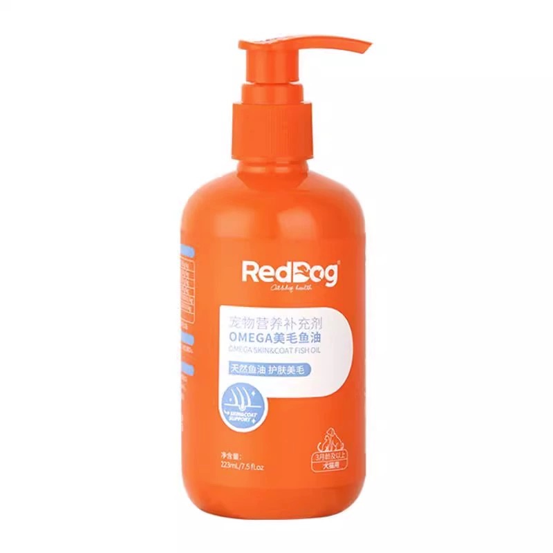 reddog红狗鱼油223ml猫用犬用宠物通用美毛护肤防掉毛猫咪卵磷脂 - 图3