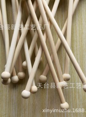 厂家现货实木圆棒按锤圆球禾木木棒儿童玩具实用敲背锤木棒