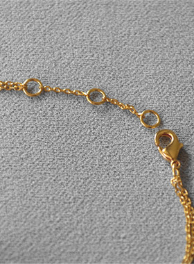 韩剧项链可调节项链金色银色十字