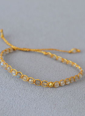 无注册商标复古灰闪光月光手链