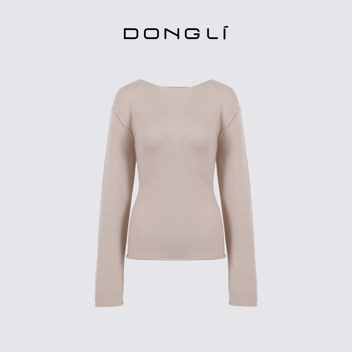 东黎小山羊绒 你本珍贵 沁然 女士秋冬一字领卷边针织衫打底5593,淘宝优惠券,粉丝福利购,淘宝优惠卷