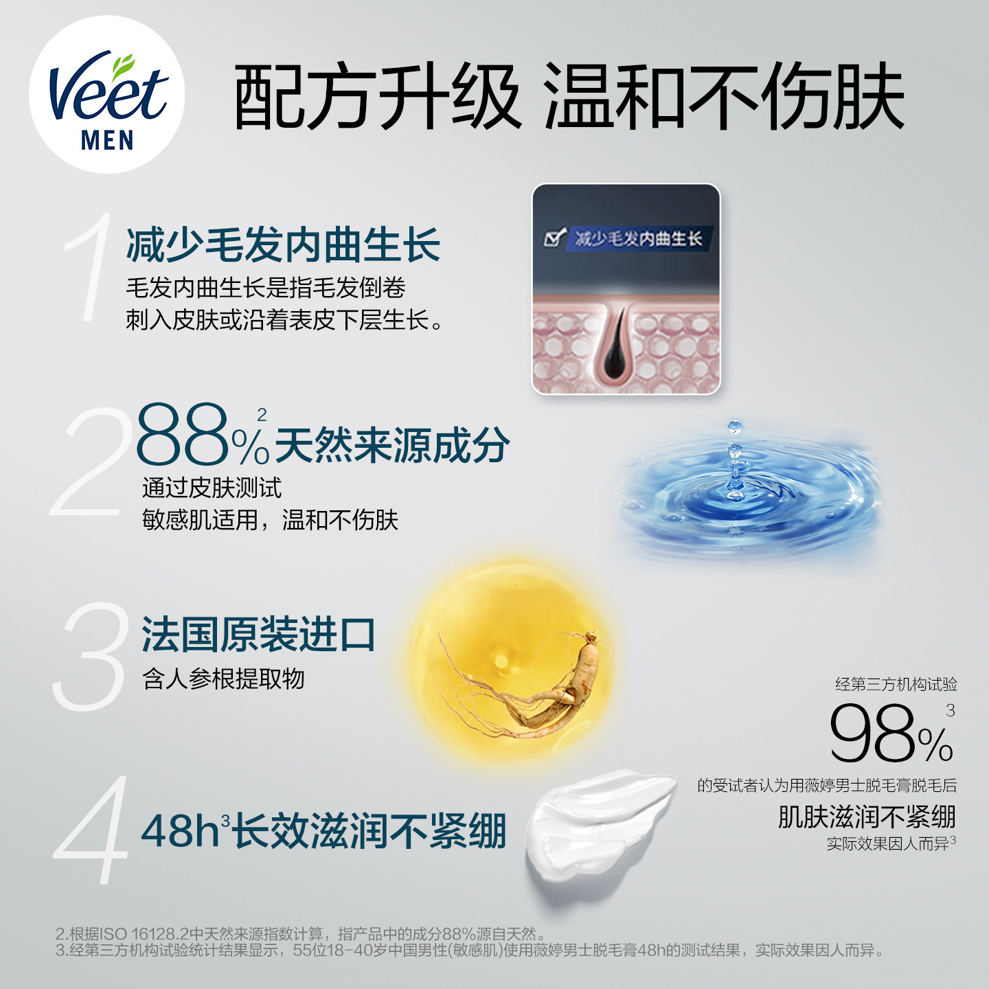 Veet薇婷男士脱毛膏腋下不永久男士学生专用非全身腿毛去毛神器