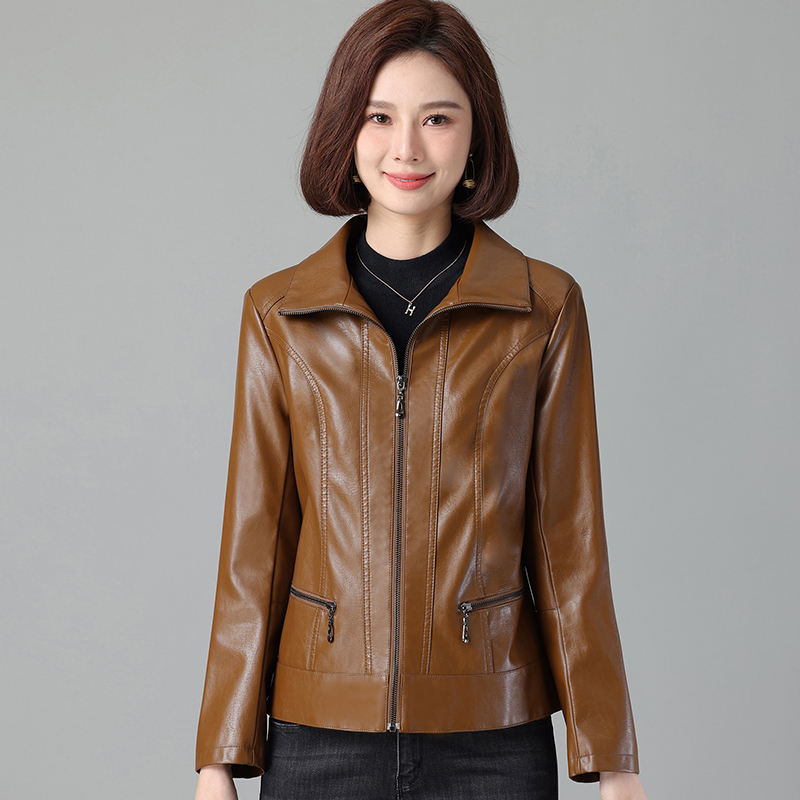 海宁真皮皮衣女2025秋季新款短款绵羊皮夹克修身显瘦时尚百搭外套 - 图3