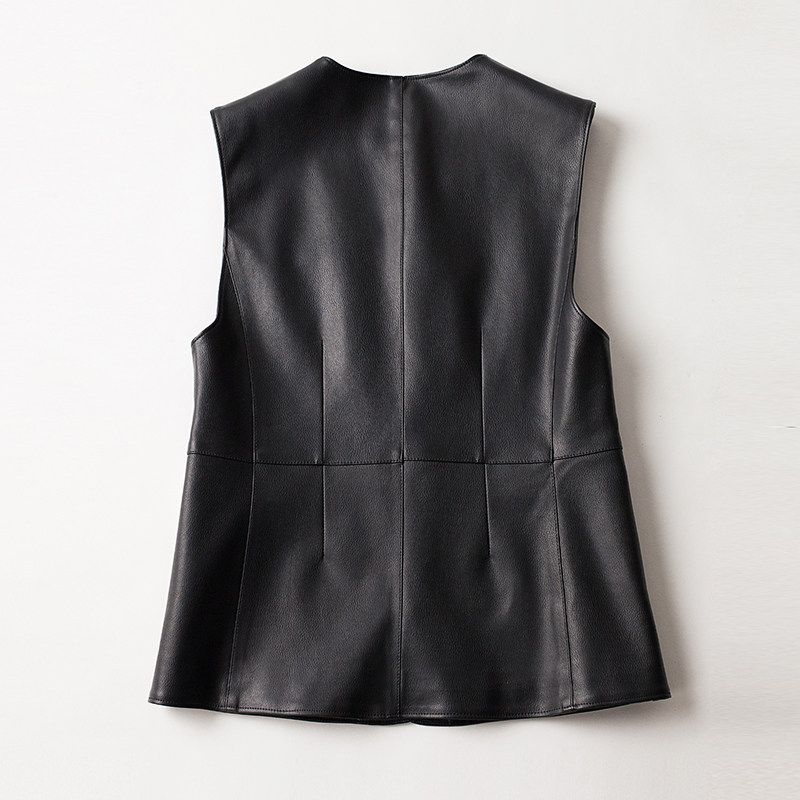 海宁真皮马甲女2025秋季新款绵羊皮通勤常规马夹外套气质百搭显瘦,淘宝优惠券,粉丝福利购,淘宝优惠卷