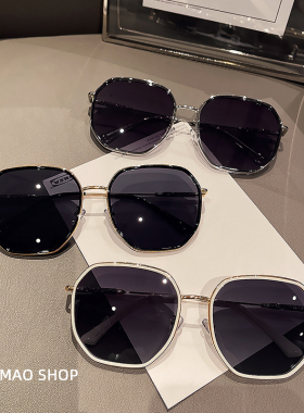 加大加宽16.1超大脸胖子大码显瘦墨镜高级感显脸小太阳镜女多边形