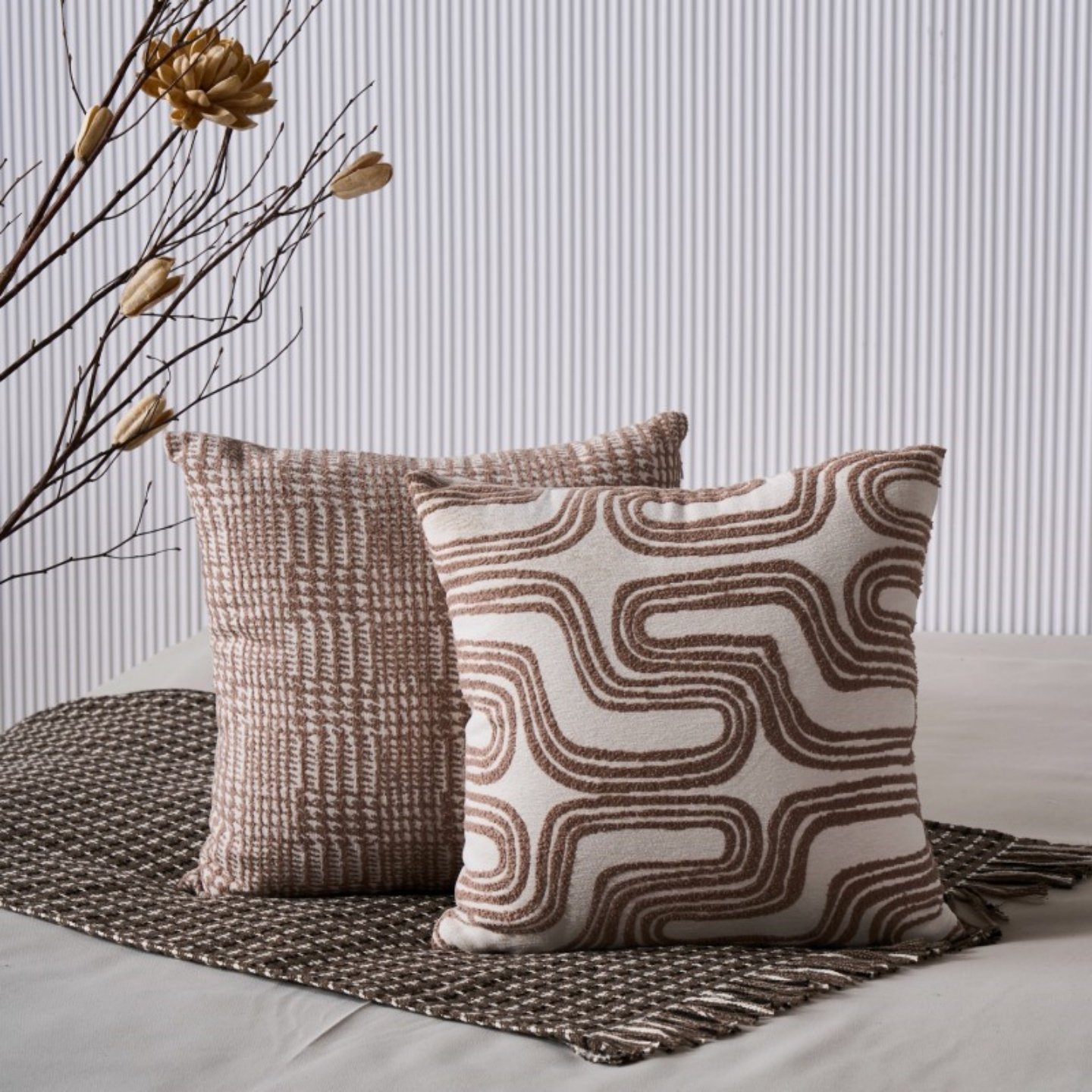 展厅样板间 家具配套床品 轻奢意式侘寂风 高端软装床品多件套 咖,淘宝优惠券,粉丝福利购,淘宝优惠卷