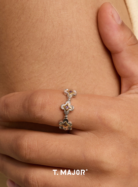 Dare买手店 T.MAJOR满堂平安环绕开口戒新中式戒指小众首饰原创女