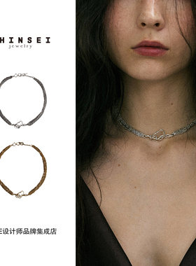 Dare买手店 森制SHINSEI正品水波流苏短款软项圈原创设计精致项链