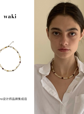 waki砂砾果实串珠项链小众首饰