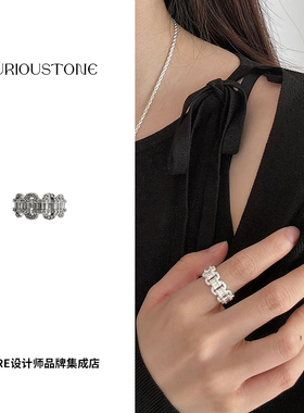qurioustone假宝石镶嵌表带戒指