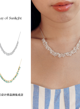 Dare买手店 A ray of sunlight晨曦白浪流苏项链金色复古欧美饰品