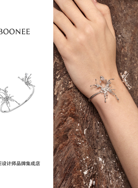 Dare买手店 Boonee 正品熔岩蝴蝶清透宝石手镯设计师首饰手环原创