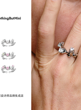 Dare买手店 NothingButMini 锆石熔岩戒指小众原创闪亮不规则饰品