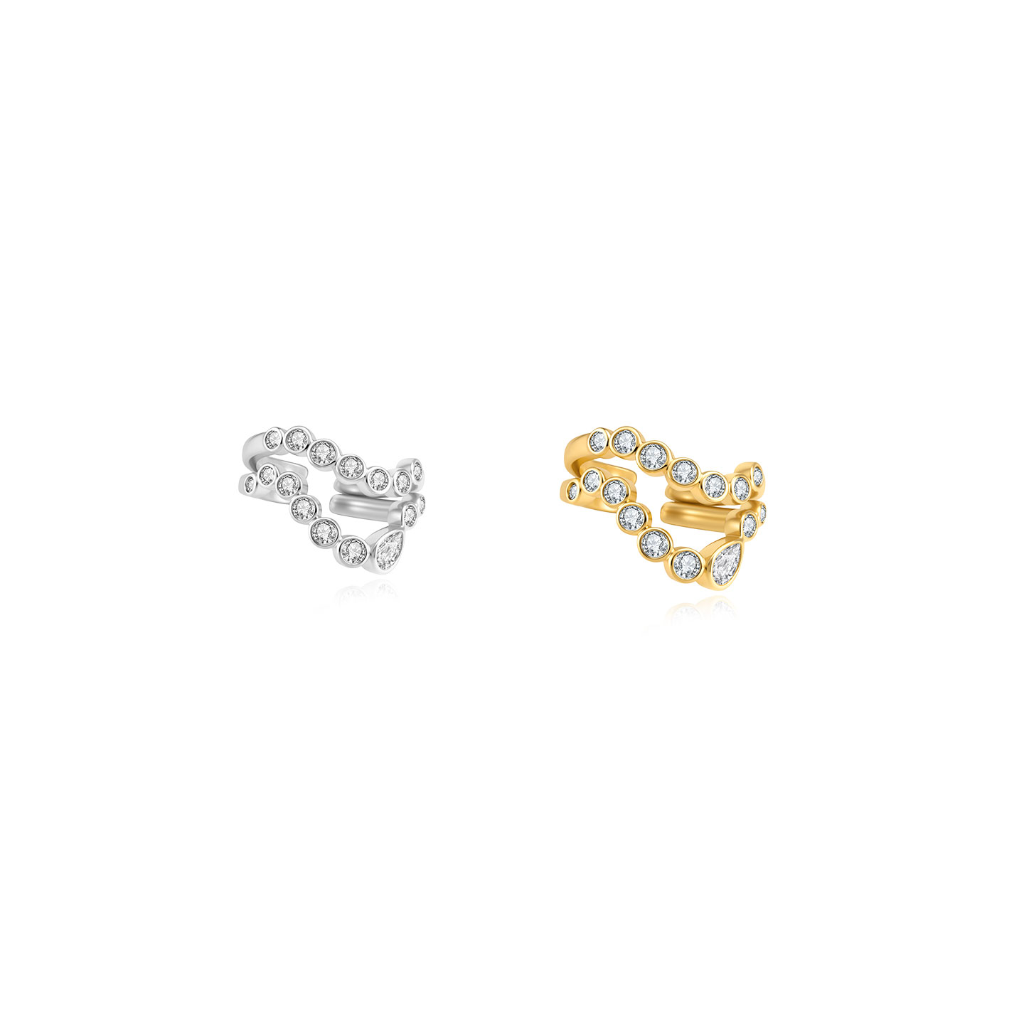 Dare buyer store sailing seed wave bubble double-layer combination ring stacked retro gold jewelry for women