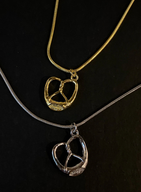 alfir牛角包碱水结吊坠项链