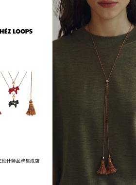 CHEZLOOPS 热情奔跑小马项链旷野奔跑小马项链民族风新年复古首饰