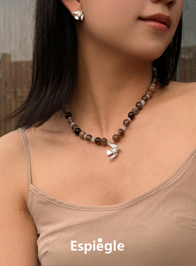 Dare买手店 espiegle 快乐小鸟编珠项链天然石串珠度假原创首饰女