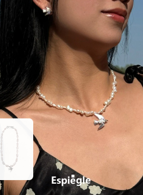 Dare买手店 espiegle 幸运珍珠小鸟编珠项链天然石串珠原创设计女