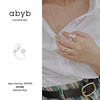 Abybcharming silver multi-layered ring