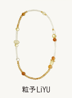 Dare买手店 粒予LIYU 如是跃金三层水晶手串黄水晶串珠招财天然石